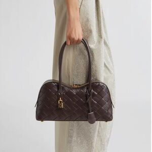 Stella McCartney Ryder Woven Faux Leather Shoulder Bag
